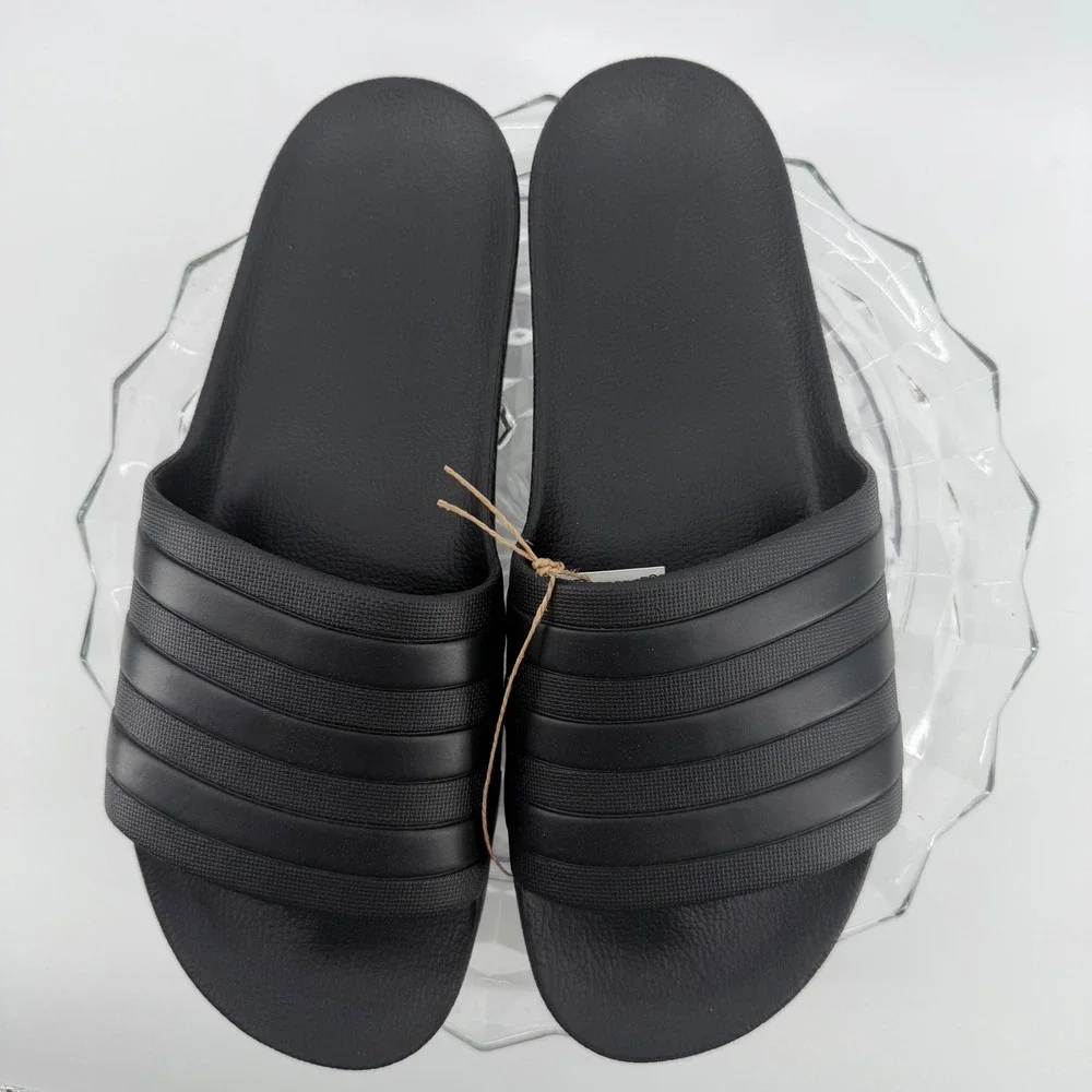 adidas Adilette Aqua Slides‎ Core Black Mens 13 Womens 14 F35550 Sandals NEW